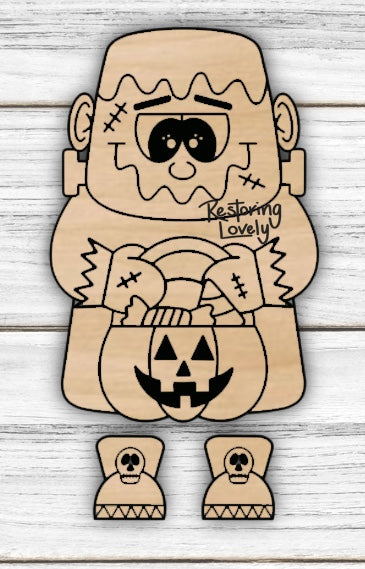 Ribbon Leg Frankenstein - Restoring Lovely – AdoorABle Kreations & Designs