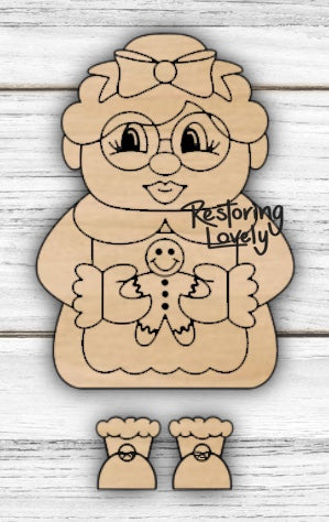 Ribbon Leg Mrs Claus - Restoring Lovely