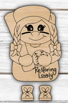 Ribbon Leg Softball Player - Restoring Lovely