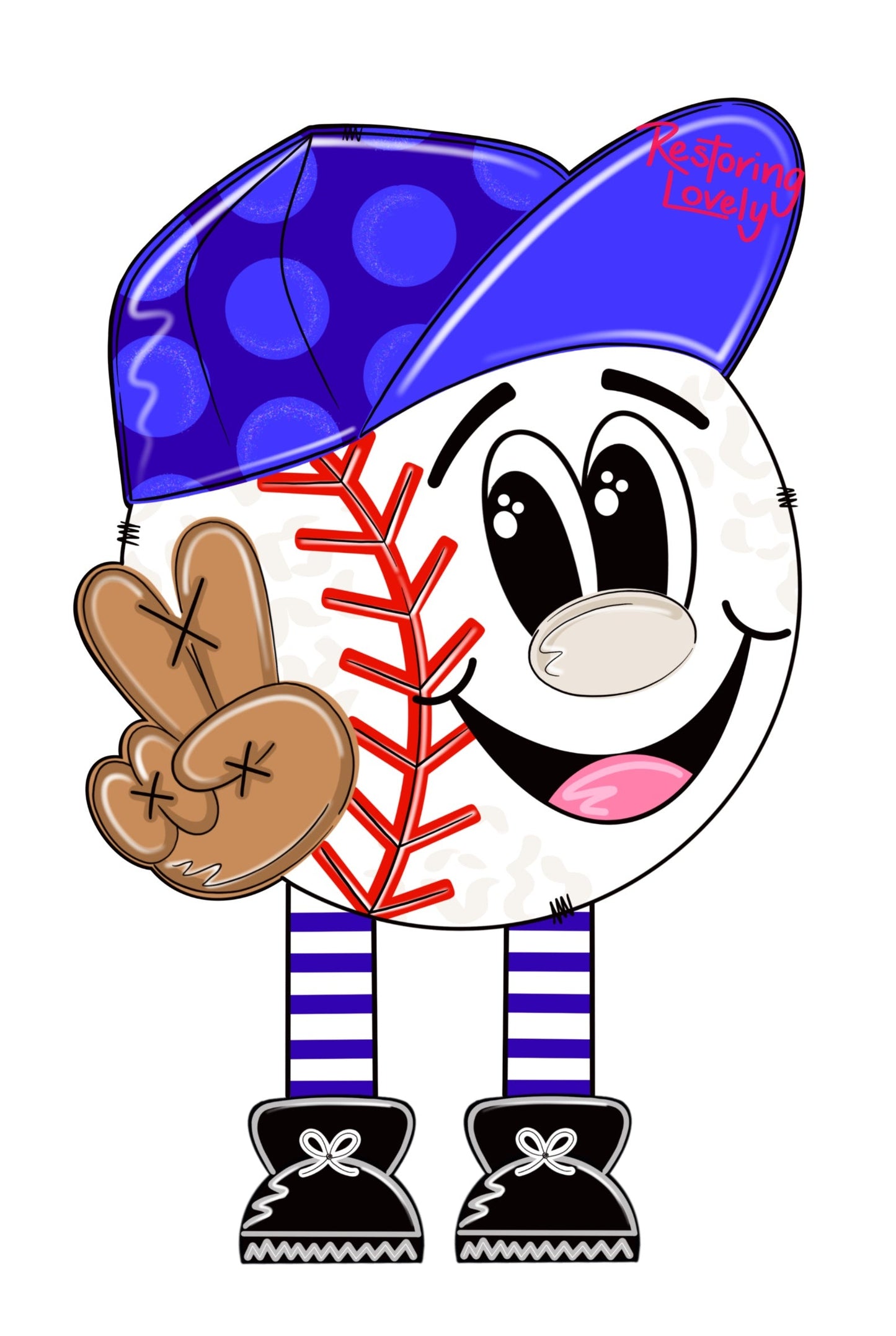 Ribbon Leg Baseball - Restoring Lovely