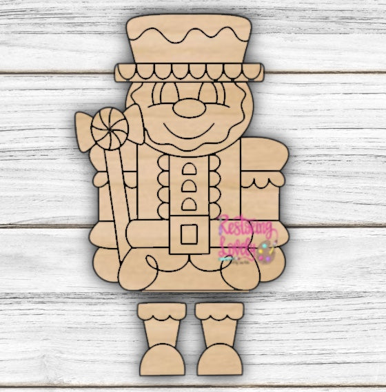Ribbon leg gingerbread man - Restoring Lovely