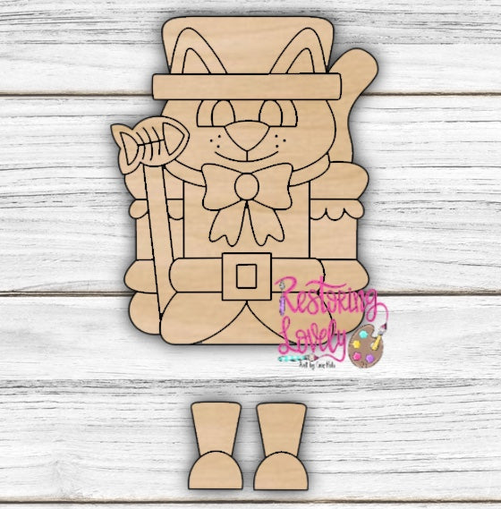 Ribbon Leg Cat Nutcracker - Restoring Lovely