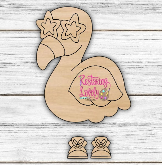 Ribbon Legs Flamingo - Restoring Lovely