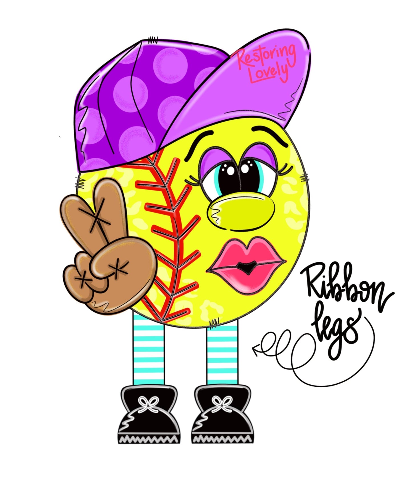Ribbon Leg Softball - Restoring Lovely