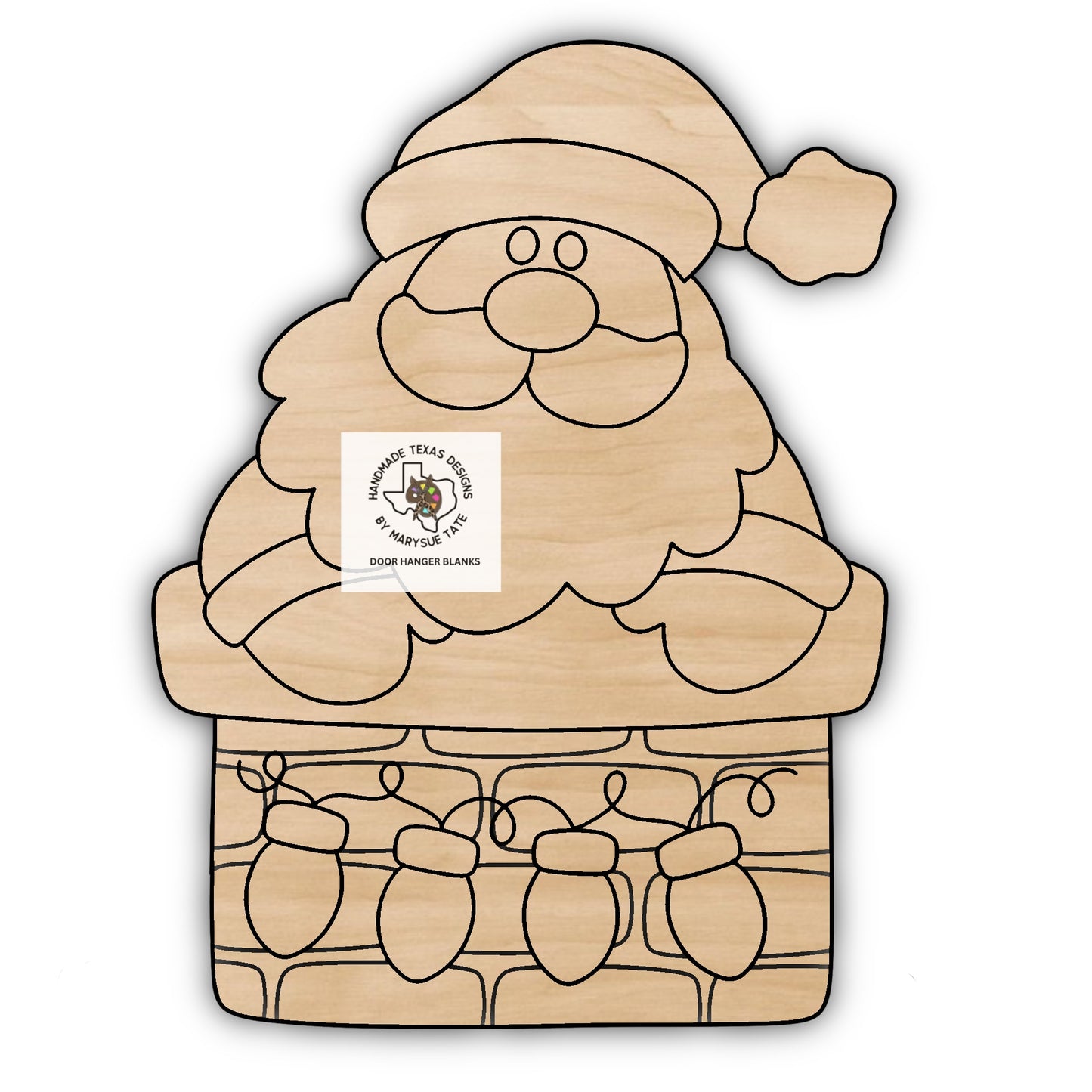 Santa Chimney - Handmade Texas Designs