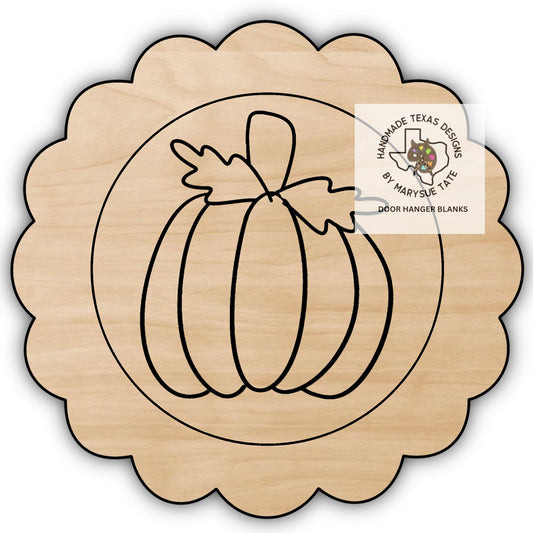 Scallop Circle Pumpkin - Handmade Texas Designs