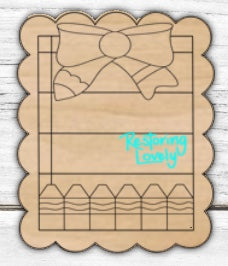 Scalloped Crayon Teacher - Restoring Lovely