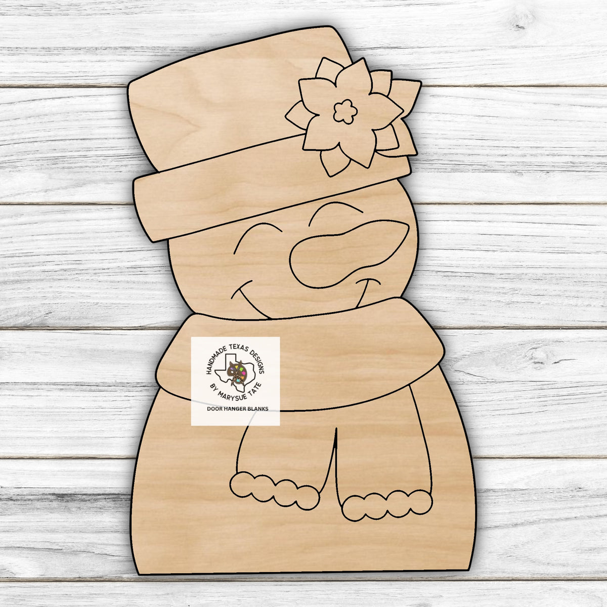 Snowman Poinsetta - Handmade Texas Designs