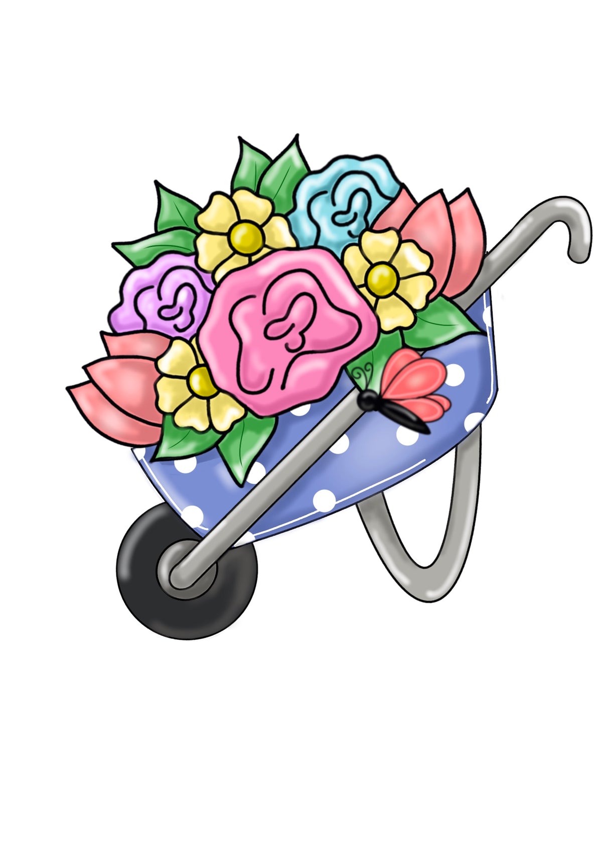 Spring Wheelbarrow - The Perfect Palette