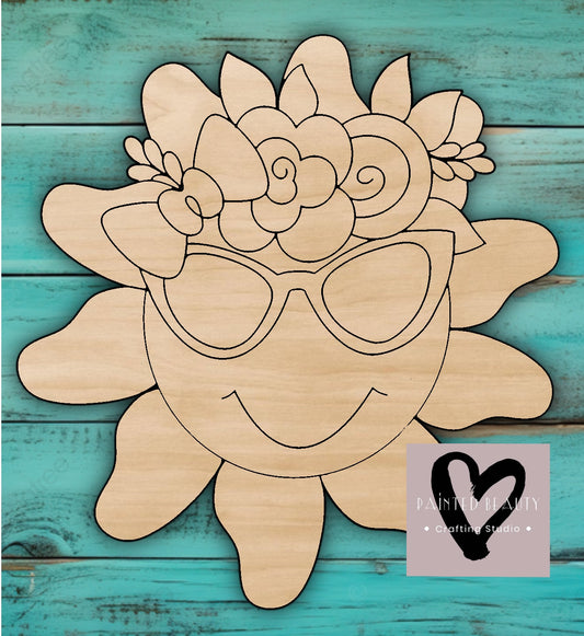 Sun with Flowers - Painted Beauty Designs
