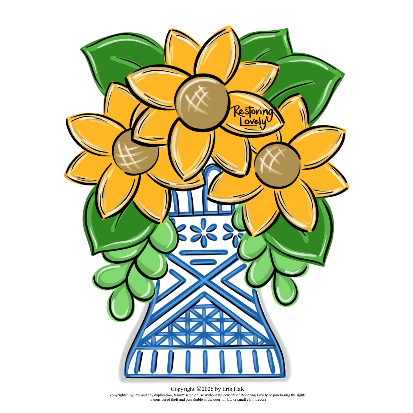 Sunflower Vase - Restoring Lovely