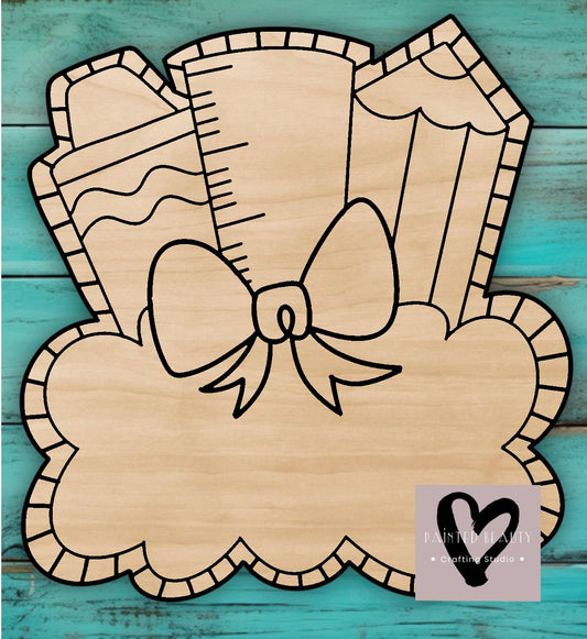 Teacher Sign with Bow - Painted Beauty Designs
