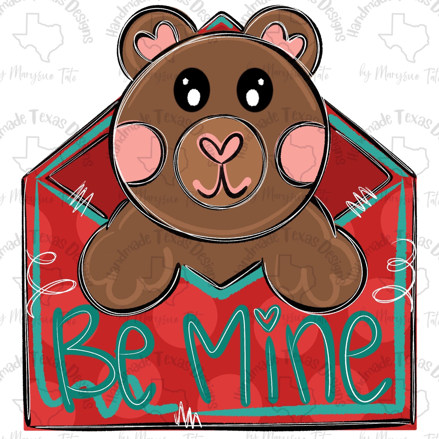 Teddy Love Note - Handmade Texas Designs