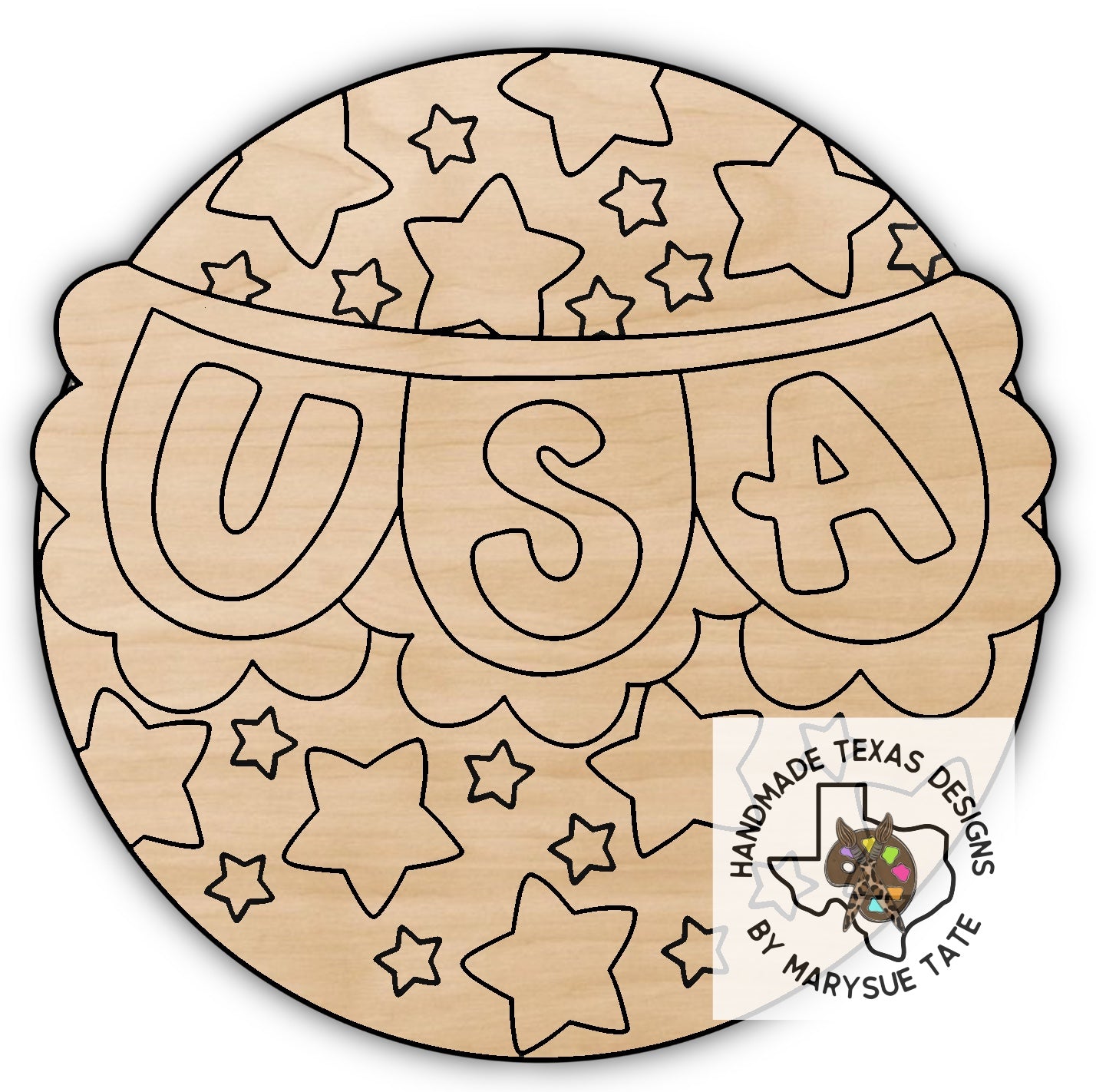 USA Round  - Handmade Texas Designs