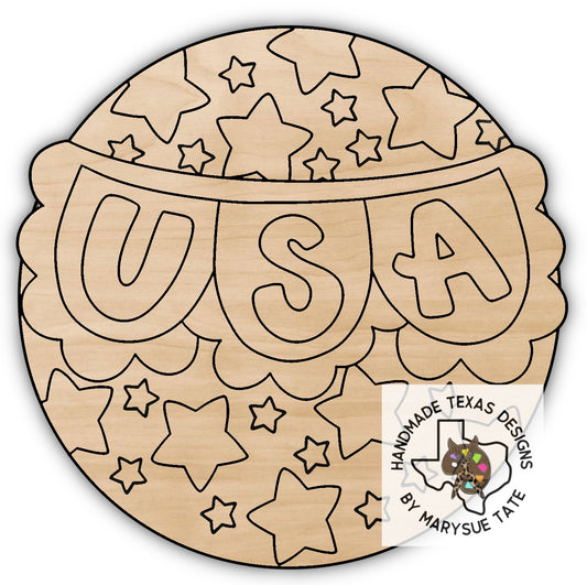 USA Round  - Handmade Texas Designs