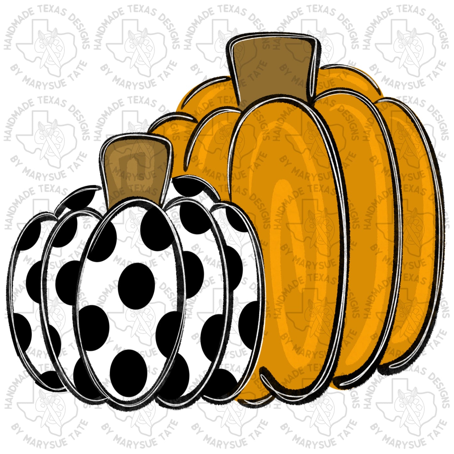 Double Pumpkin - Handmade Texas Designs