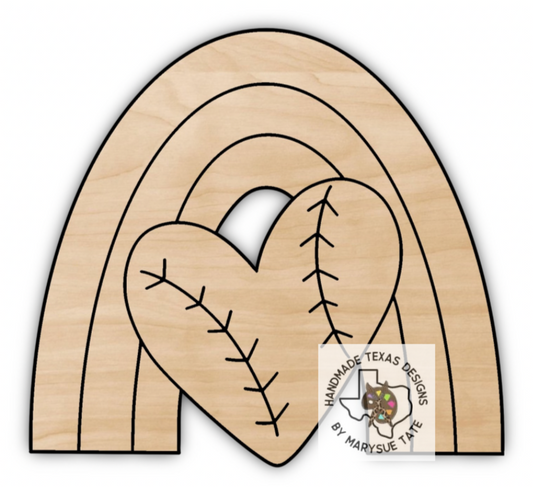 Baseball Rainbow - Handmade Texas Designs