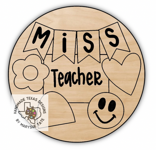 Miss Teacher  - Handmade Texas Designs