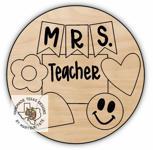 Mrs Teacher  - Handmade Texas Designs