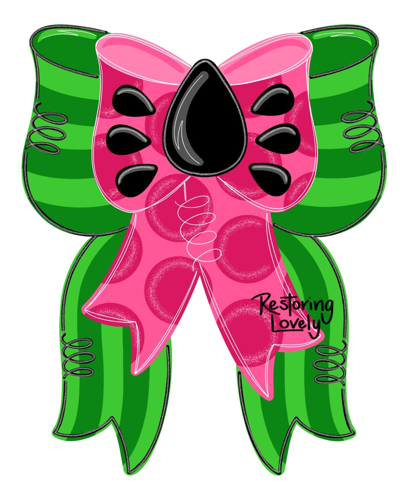 Watermelon Bow - Restoring Lovely