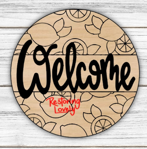 Welcome Lemons Round  - Restoring Lovely