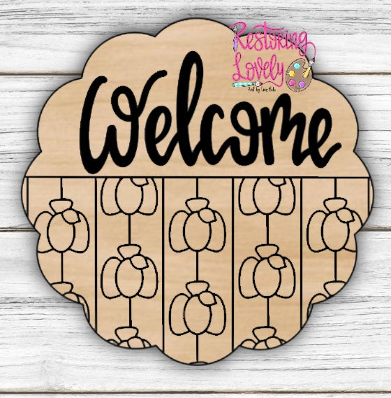 Welcome Pumpkin Scalloped  - Restoring Lovely