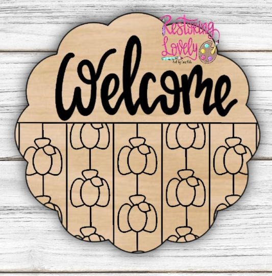 Welcome Pumpkin Scalloped  - Restoring Lovely