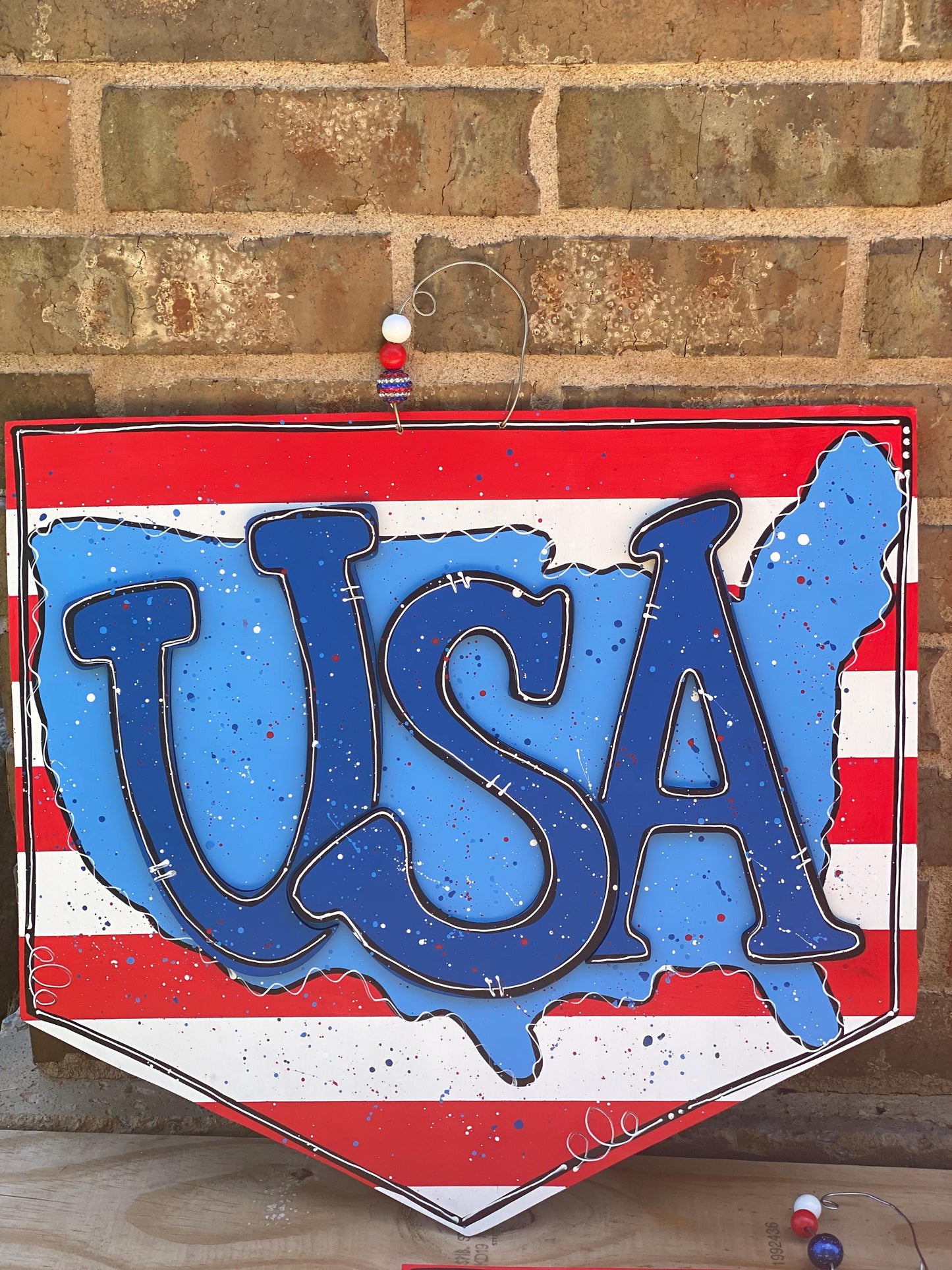 USA Map Door Hanger