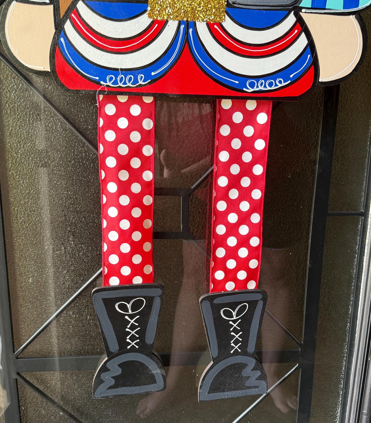 Patriotic Nutcracker Door Hanger, USA Independence Day Decor