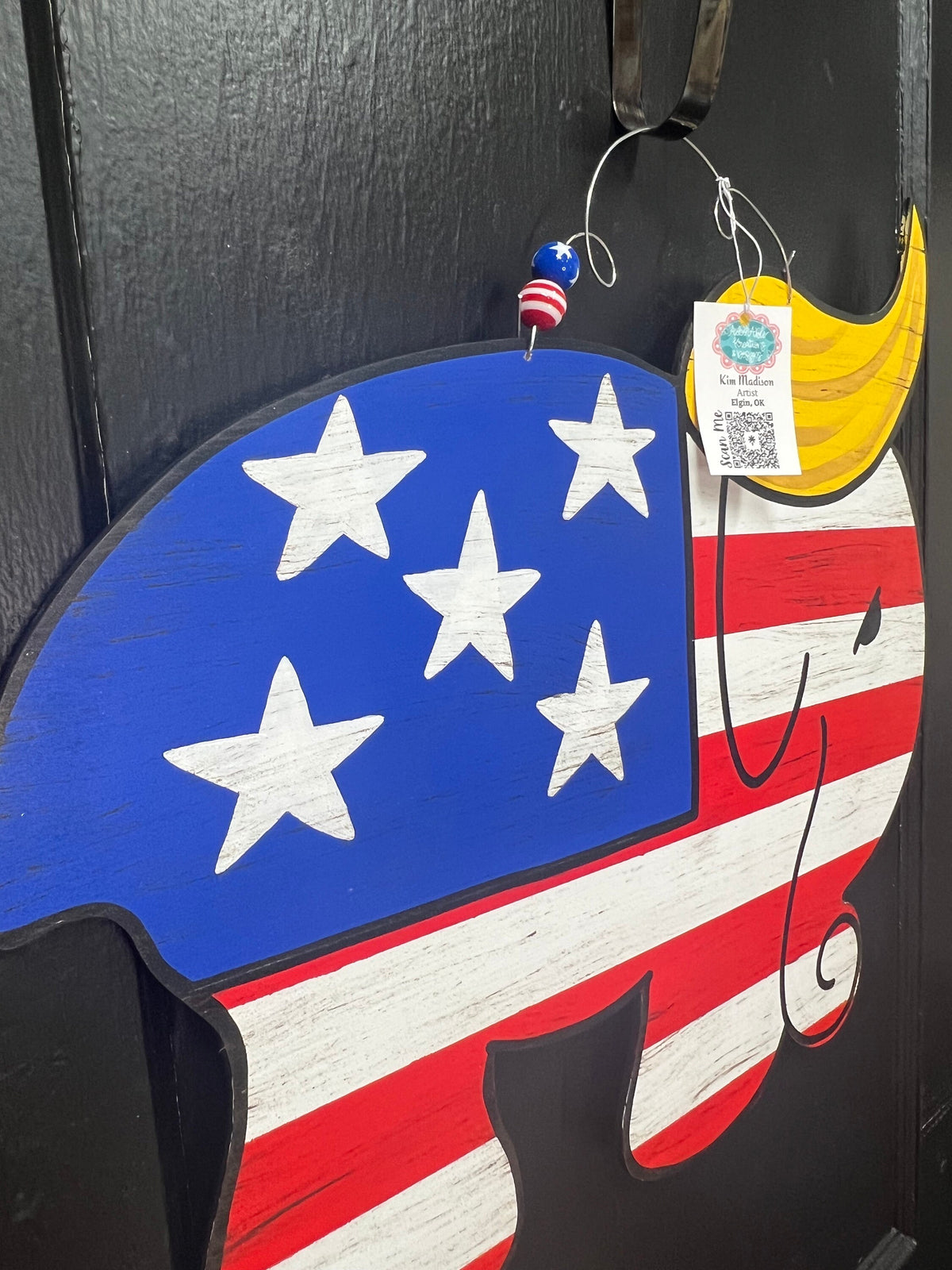 Trump Elephant Door Hanger, Patriotic USA Decor, 21x23