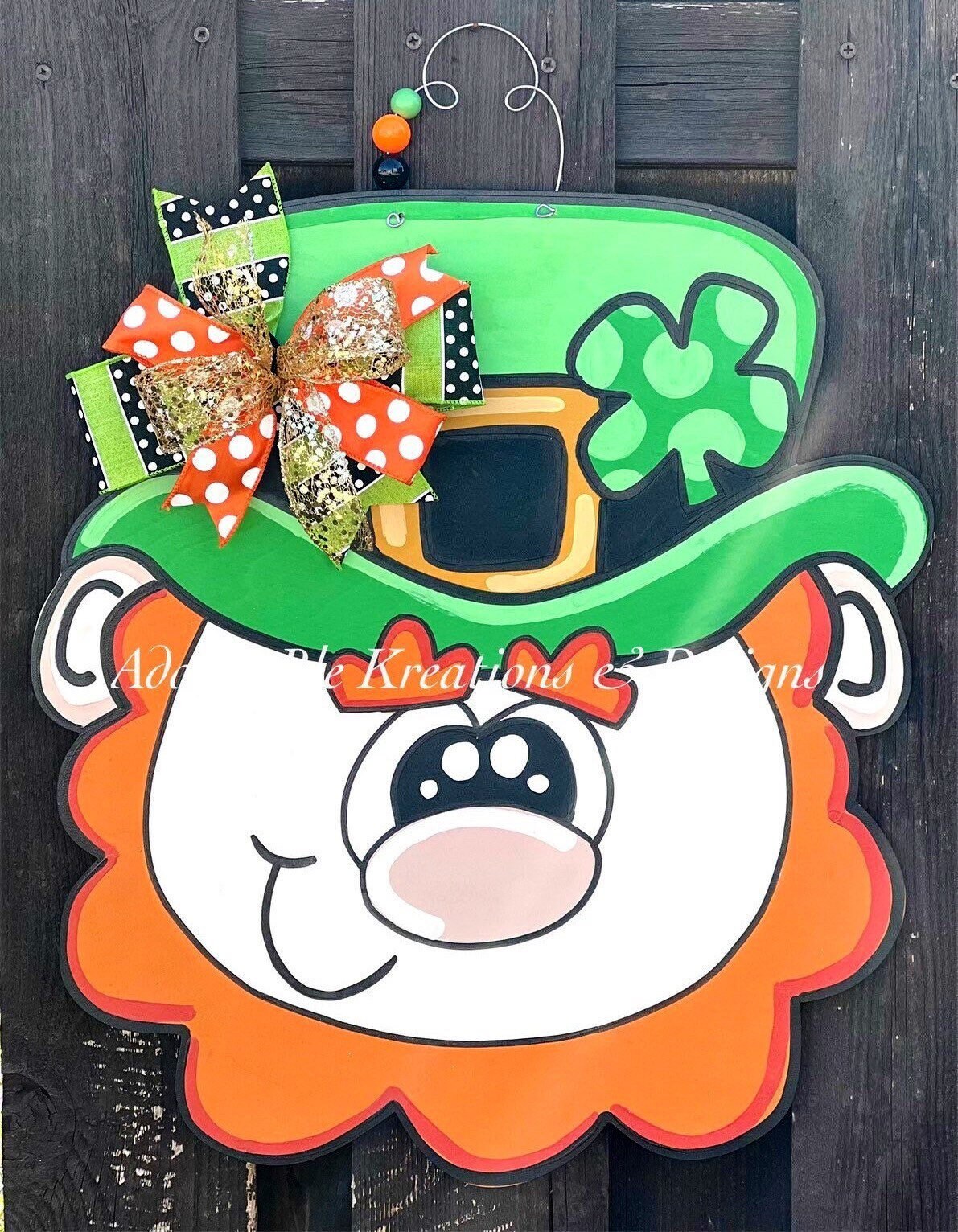St Patrick's Day Leprechaun Door Hanger, Lucky Irish Decor