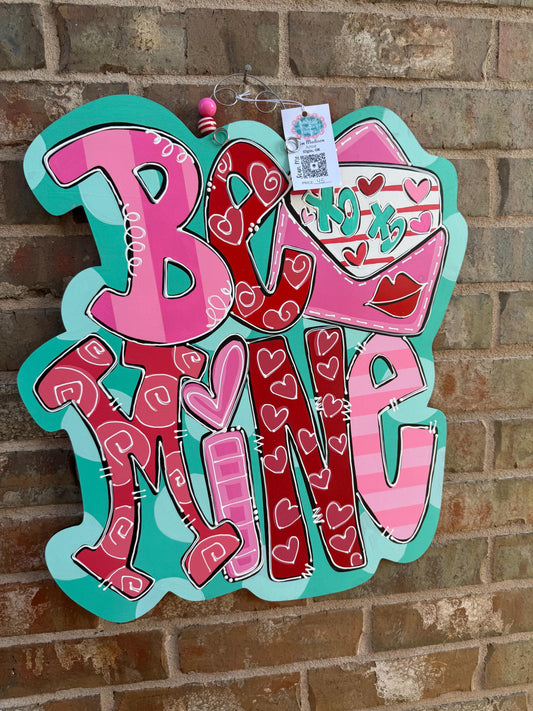 Be Mine Words door hanger, 20"x23"
