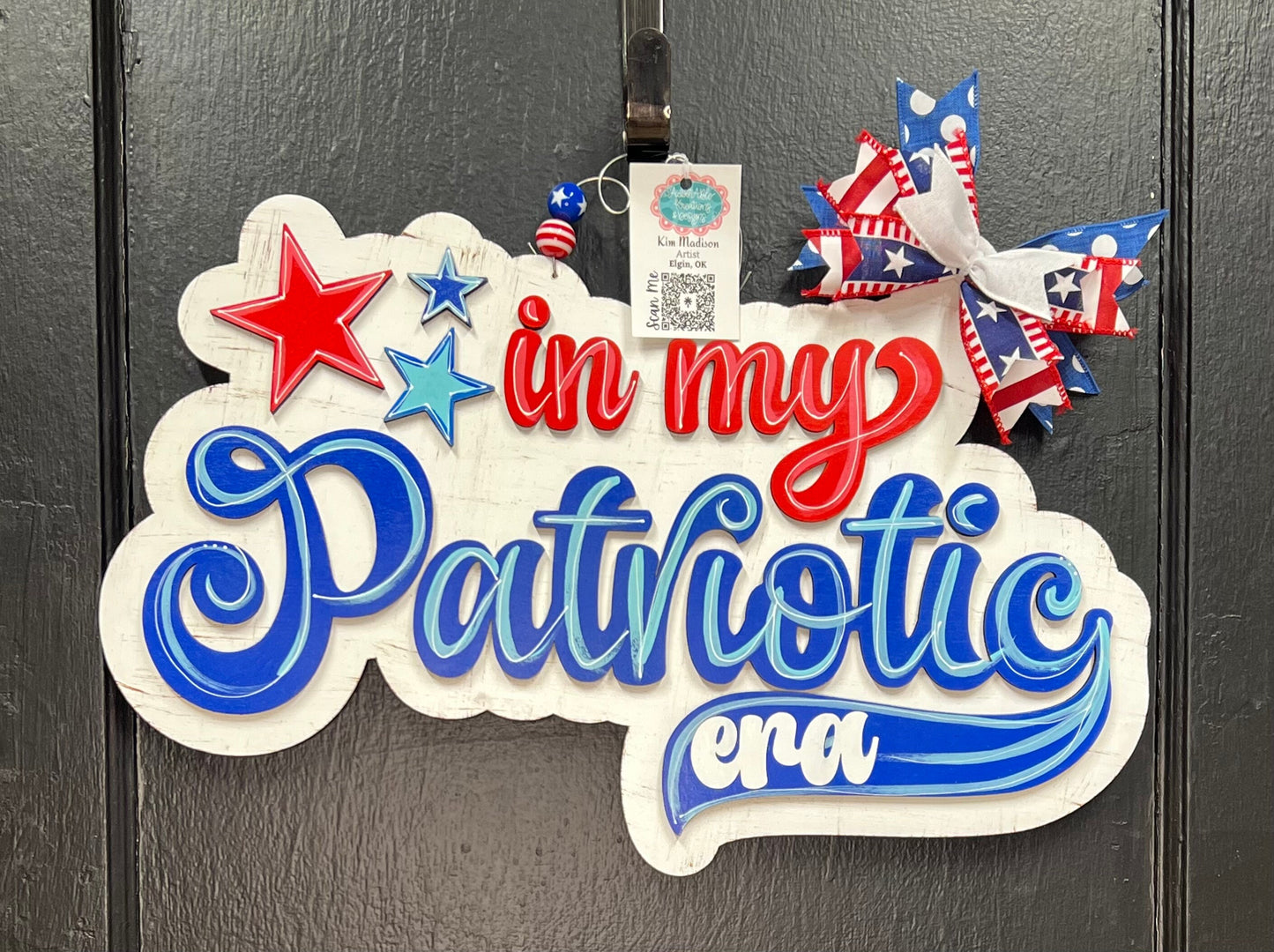 Patriotic Era 3D Door Hanger, USA Stars, 4th of July Decor