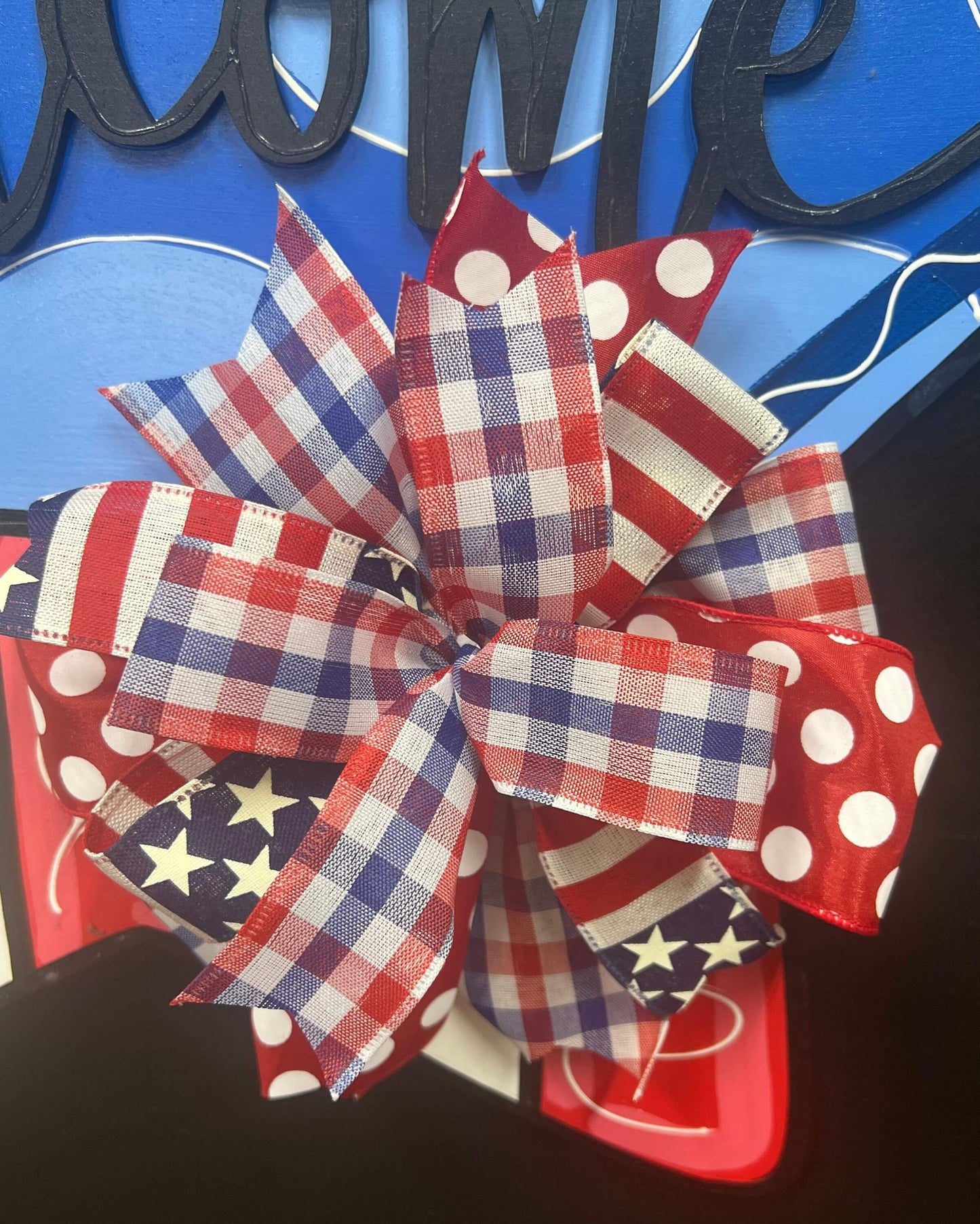 3D Welcome Star Door Hanger, USA Patriotic Decor, 21x22