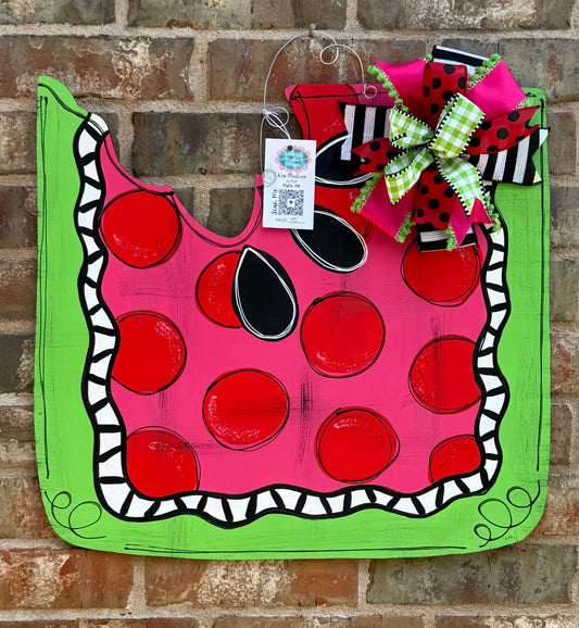 Watermelon Door Hanger: Summer Beach Decor, 20"x22"