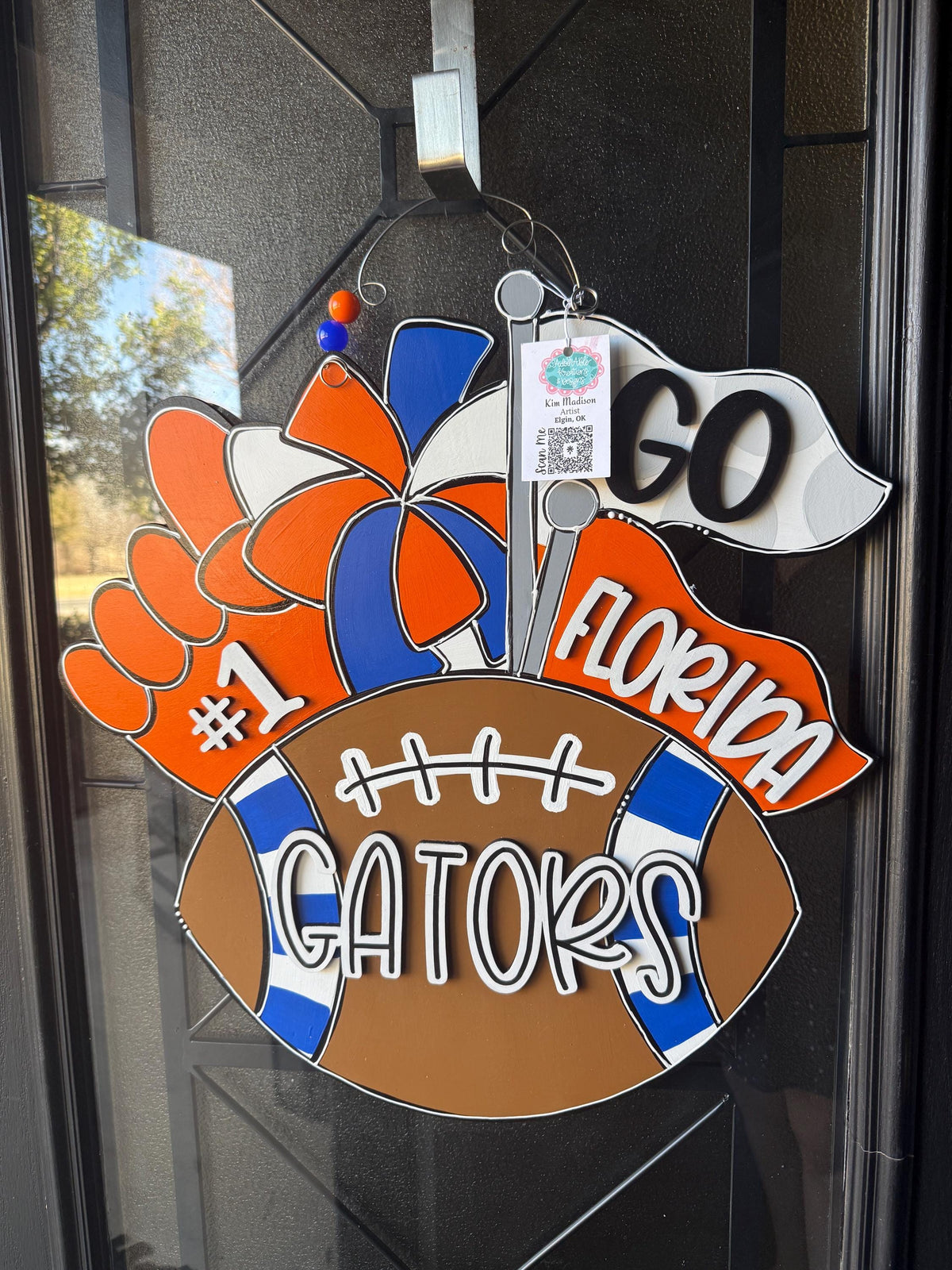 Football Door Hanger, custom colors and team