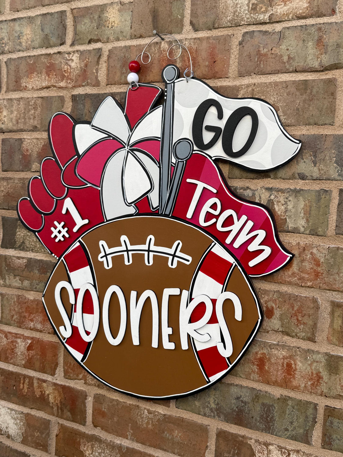 Football Door Hanger, custom colors and team