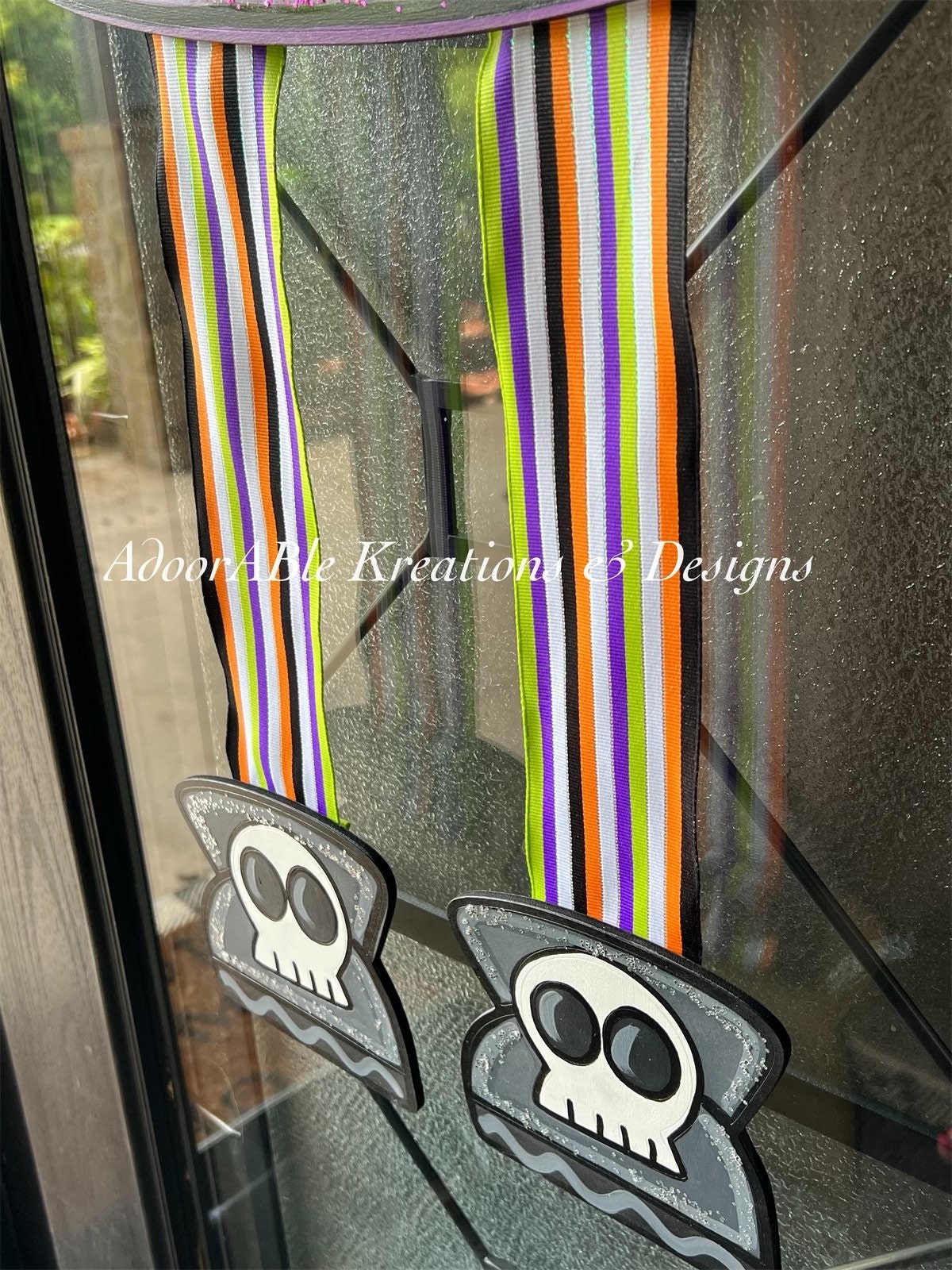 Frankenstein Ribbon Legs Door Hanger, Halloween Decor (18"x34")