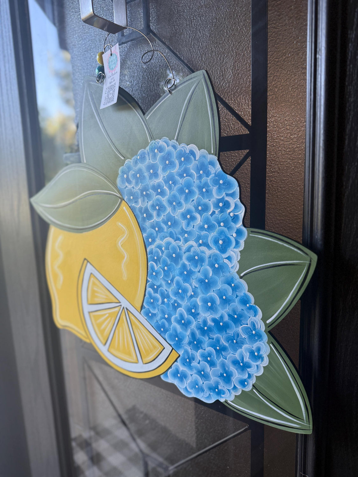 Lemon and hydrangeas Door Hanger