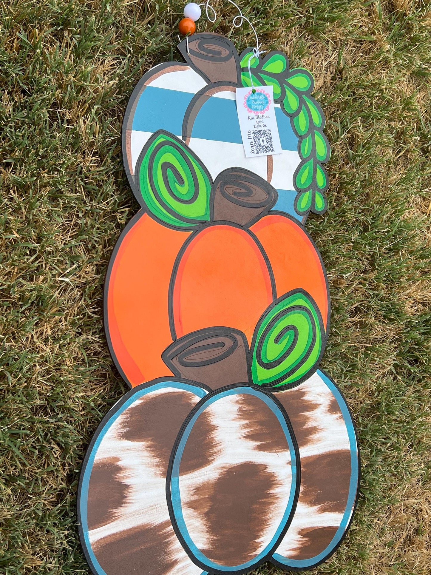 Pumpkin Stack Trio Door Hanger, Fall Decor