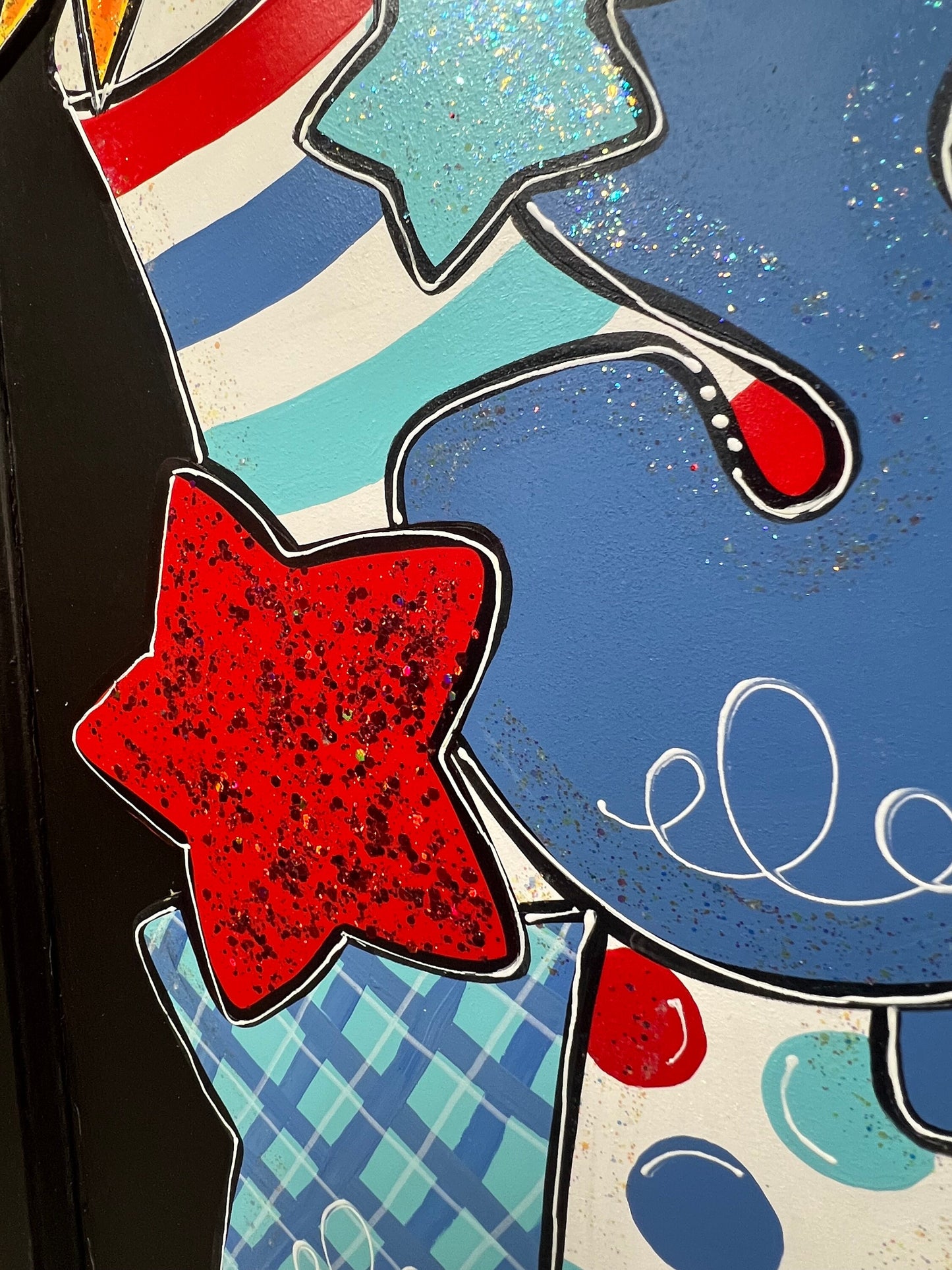 Hello Firecracker USA Door Hanger, 4th of July Decor (19x23)