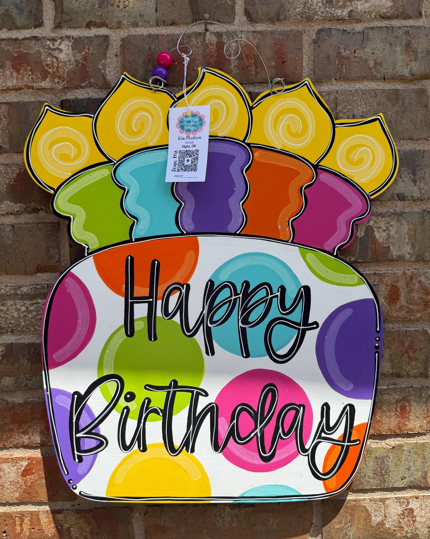 Happy Birthday Door Hanger (19"x22")