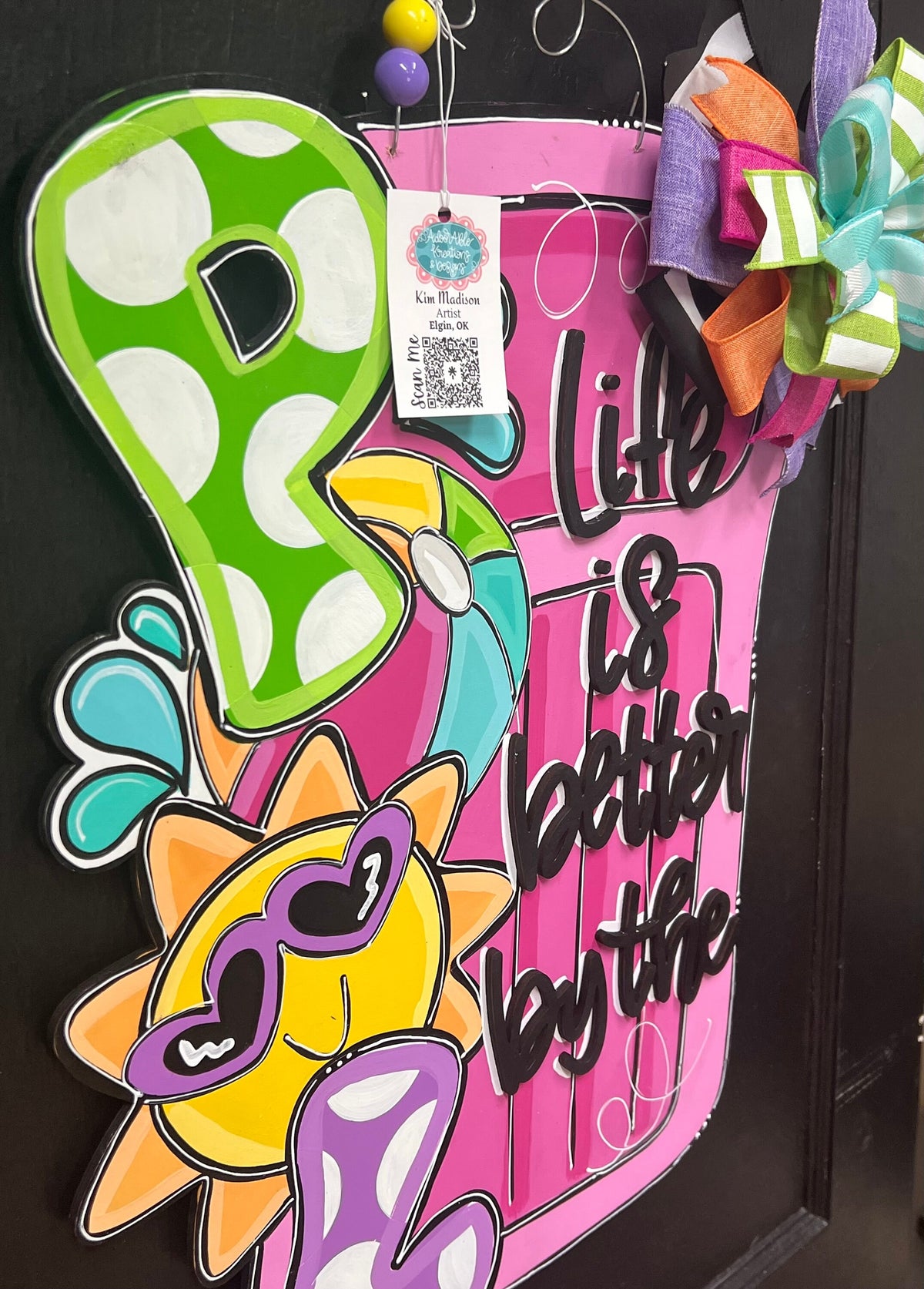 Life is Better by the Pool, Pool, door hanger, Summer, 16"x22"