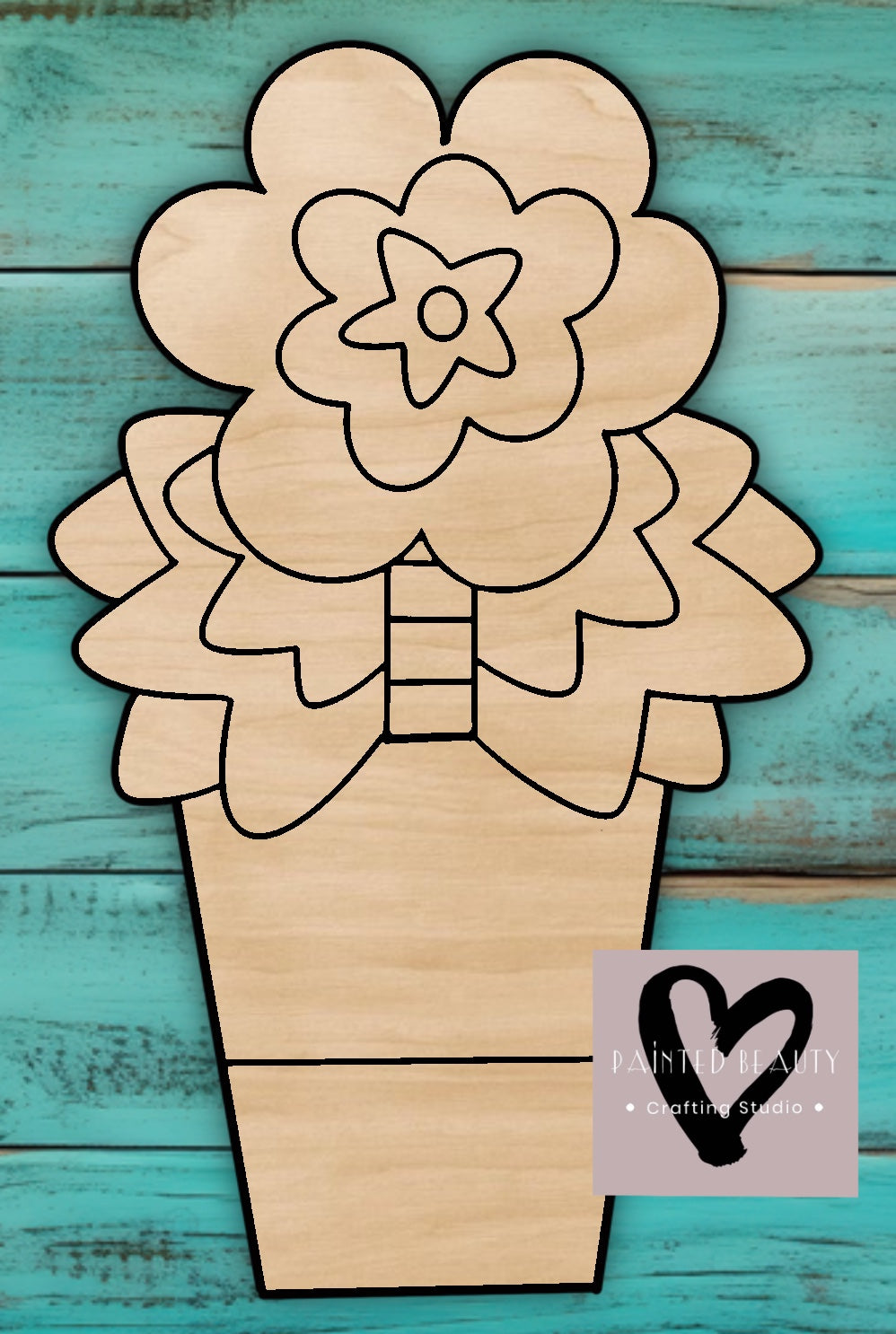 Flower in Pot - Painted Beauty Designs