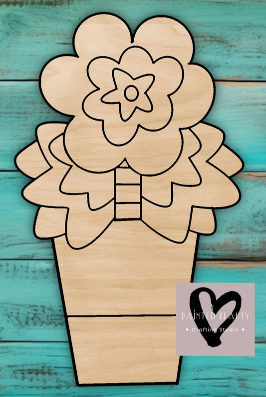 Flower in Pot - Painted Beauty Designs